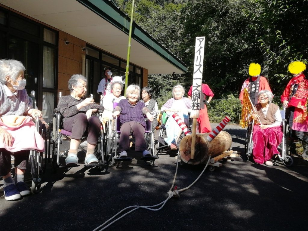 【原村】アイリス特養が御柱祭に参加!